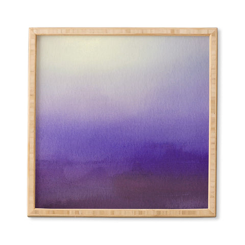 PI Photography and Designs Purple White Watercolor Blend Framed Wall Art