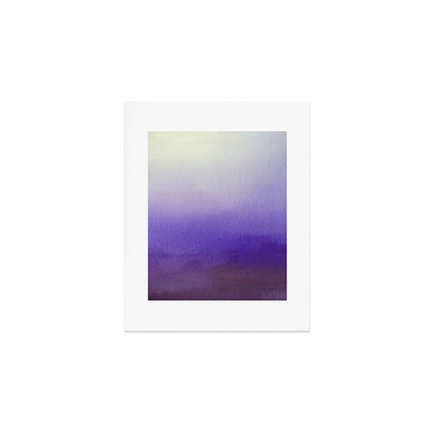 PI Photography and Designs Purple White Watercolor Blend Art Print