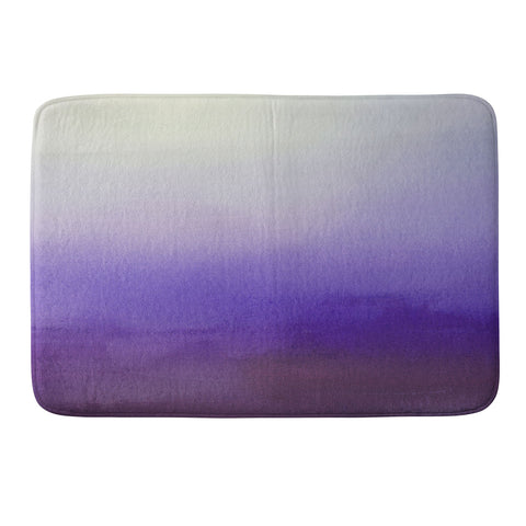 PI Photography and Designs Purple White Watercolor Blend Memory Foam Bath Mat