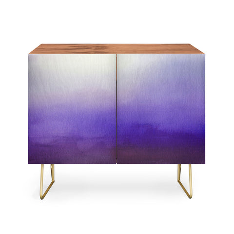 PI Photography and Designs Purple White Watercolor Blend Credenza