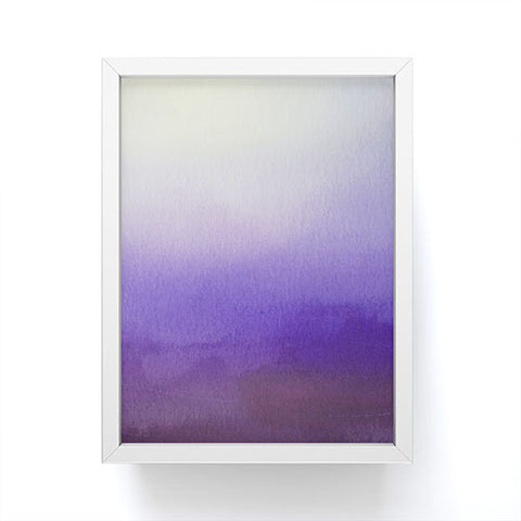 PI Photography and Designs Purple White Watercolor Blend Framed Mini Art Print