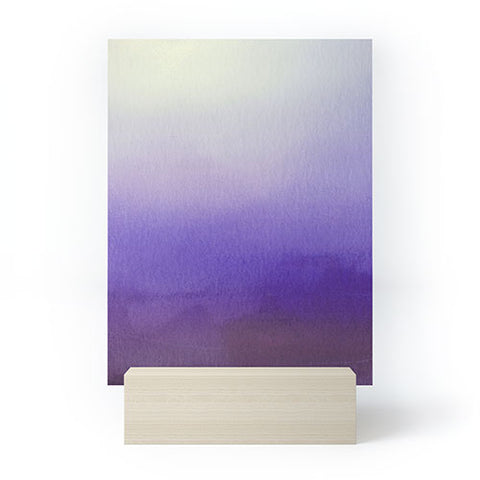 PI Photography and Designs Purple White Watercolor Blend Mini Art Print
