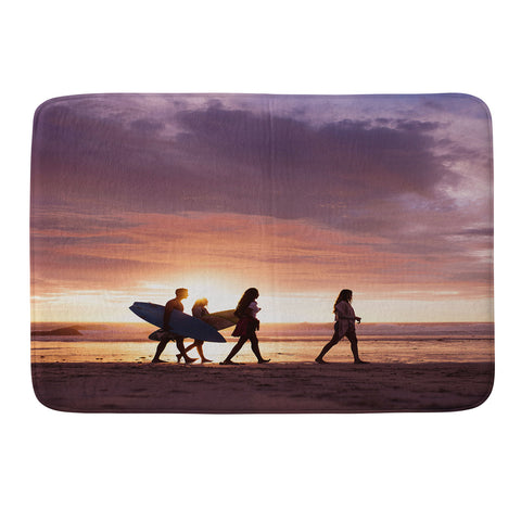 PI Photography and Designs Surfers Sunset Photo Memory Foam Bath Mat