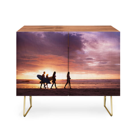 PI Photography and Designs Surfers Sunset Photo Credenza