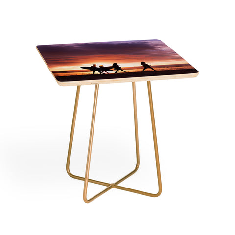 PI Photography and Designs Surfers Sunset Photo Side Table