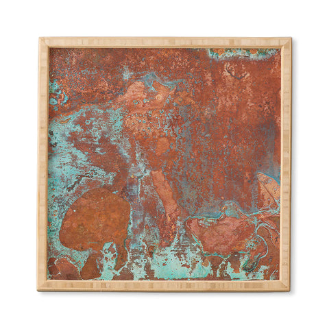 PI Photography and Designs Tarnished Metal Copper Texture Framed Wall Art