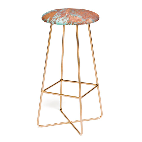 PI Photography and Designs Tarnished Metal Copper Texture Bar Stool