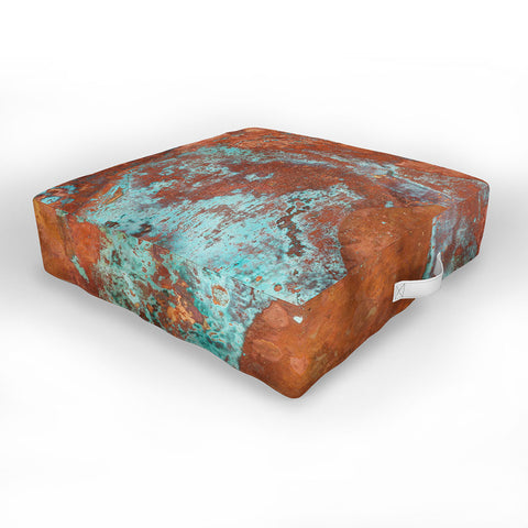 PI Photography and Designs Tarnished Metal Copper Texture Outdoor Floor Cushion