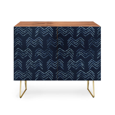 PI Photography and Designs Tribal Chevron Navy Blue Credenza