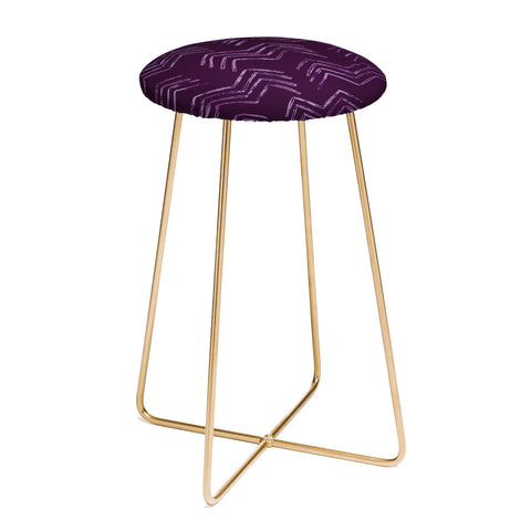 PI Photography and Designs Tribal Chevron Purple Counter Stool