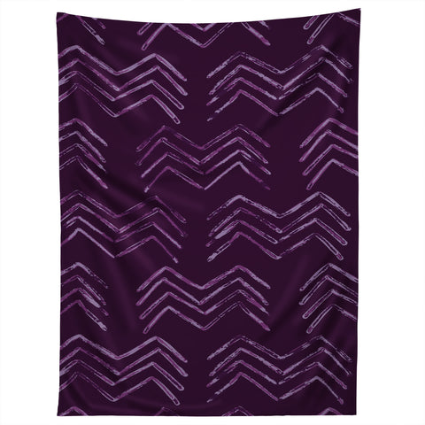 PI Photography and Designs Tribal Chevron Purple Tapestry
