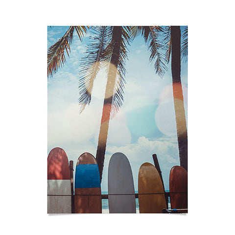 PI Photography and Designs Tropical Surfboard Scene Poster