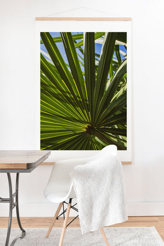 PI Photography and Designs Wide Palm Leaves Art Print And Hanger