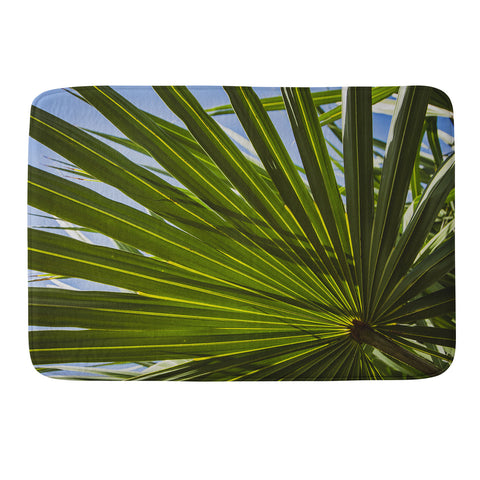 PI Photography and Designs Wide Palm Leaves Memory Foam Bath Mat