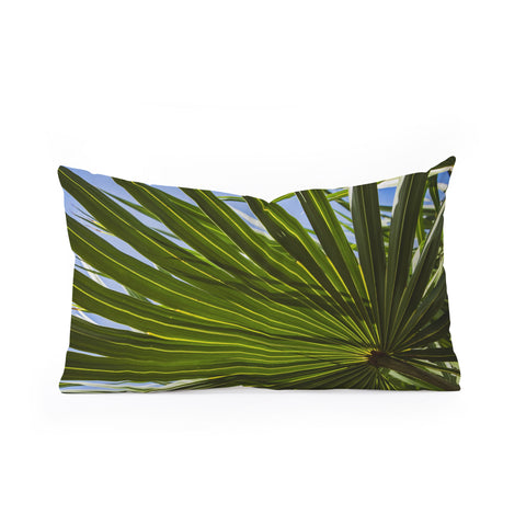 PI Photography and Designs Wide Palm Leaves Oblong Throw Pillow
