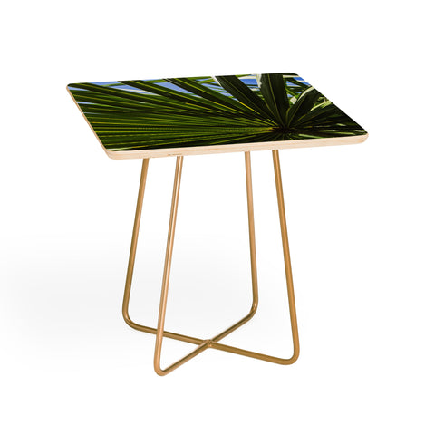 PI Photography and Designs Wide Palm Leaves Side Table