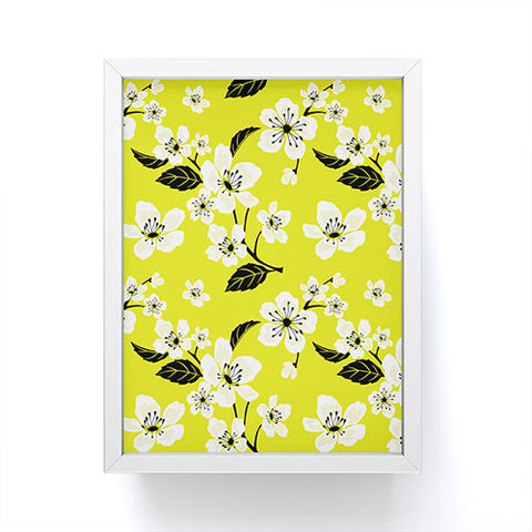 PI Photography and Designs Yellow Sakura Flowers Framed Mini Art Print