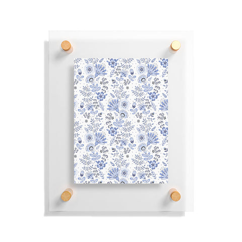 Pimlada Phuapradit Blue and white floral 1 Floating Acrylic Print