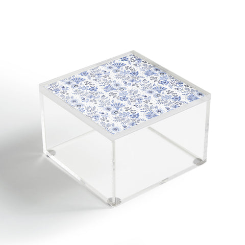 Pimlada Phuapradit Blue and white floral 1 Acrylic Box
