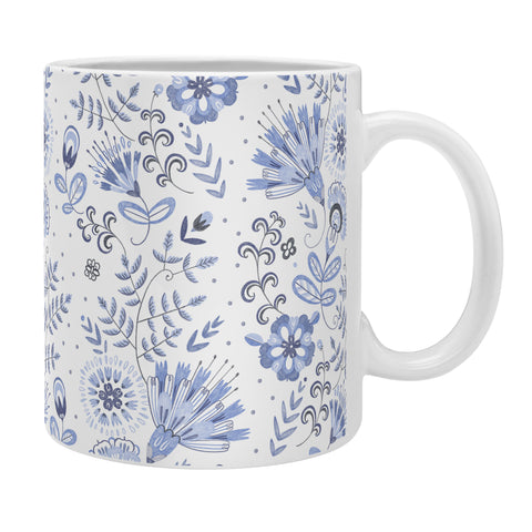 Pimlada Phuapradit Blue and white floral 1 Coffee Mug