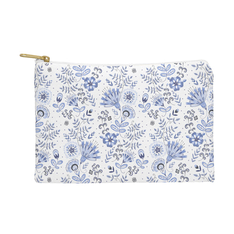 Pimlada Phuapradit Blue and white floral 1 Pouch
