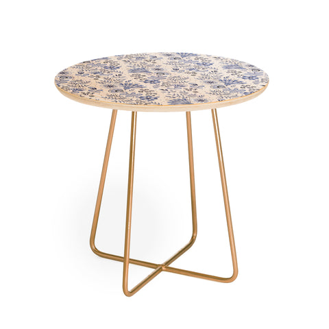Pimlada Phuapradit Blue and white floral 1 Round Side Table