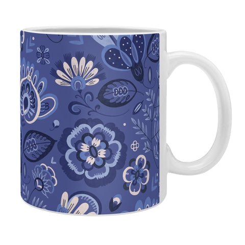 Pimlada Phuapradit Blue and white Floral 2 Coffee Mug