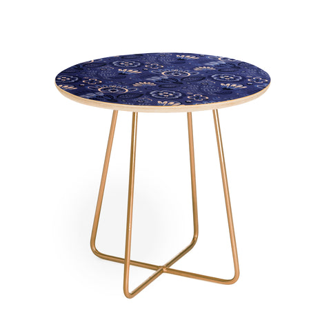Pimlada Phuapradit Blue and white Floral 2 Round Side Table
