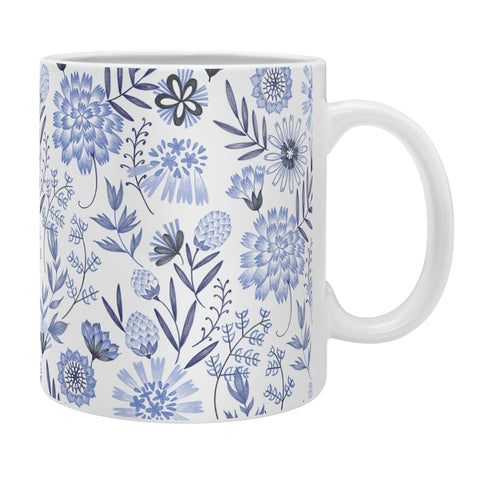 Pimlada Phuapradit Blue and white floral 3 Coffee Mug