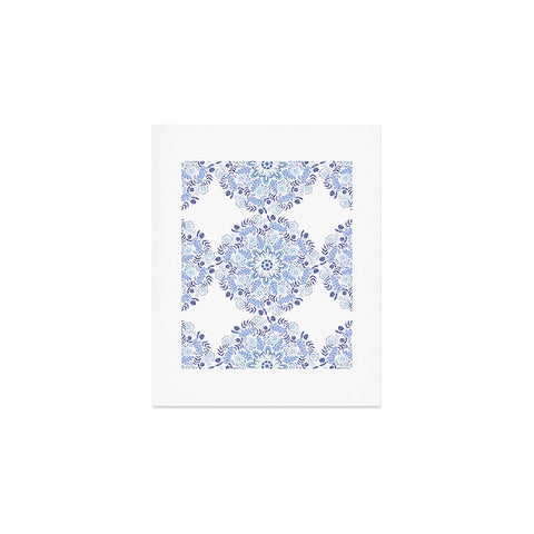 Pimlada Phuapradit Blue and white mandala 1 Art Print