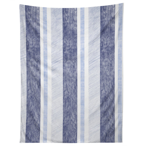 Pimlada Phuapradit Blue and white painted stripe Tapestry