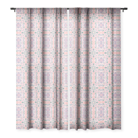 Pimlada Phuapradit Briony Pink Sheer Window Curtain