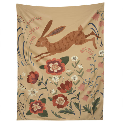 Pimlada Phuapradit brown hare Tapestry
