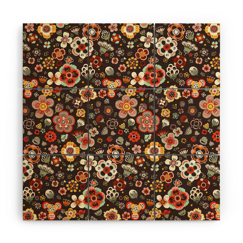 Pimlada Phuapradit Candy Floral Cacao Wood Wall Mural