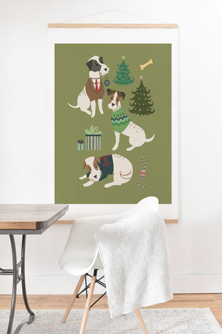 Pimlada Phuapradit Christmas Canine Jack Russell Art Print And Hanger
