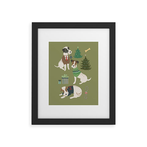 Pimlada Phuapradit Christmas Canine Jack Russell Framed Art Print