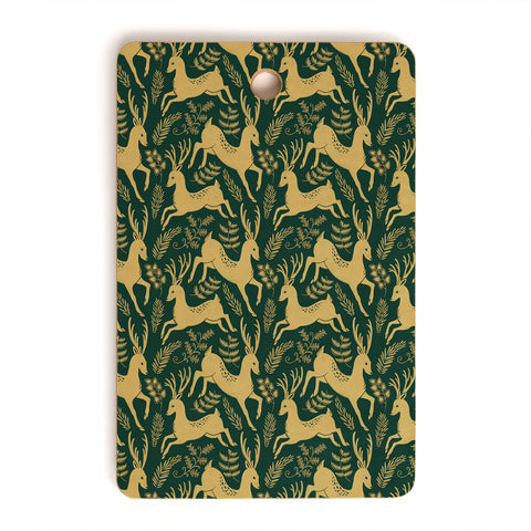 Pimlada Phuapradit Deer and fir branches 1 Cutting Board Rectangle
