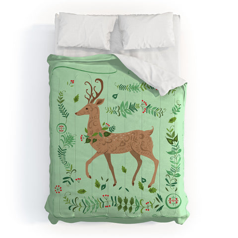 Pimlada Phuapradit Deer and foliage Comforter