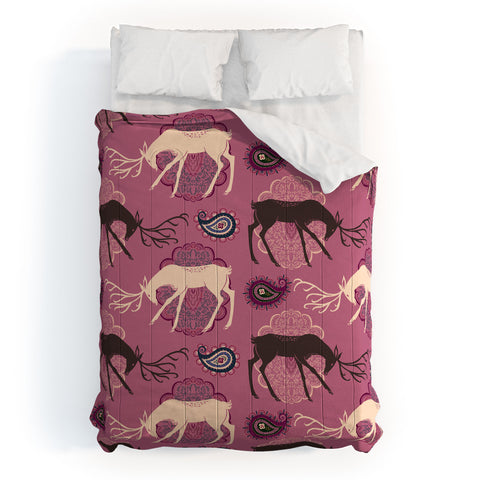 Pimlada Phuapradit Deer silhouette Comforter
