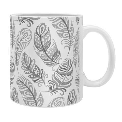 Pimlada Phuapradit Feathers Grey Coffee Mug