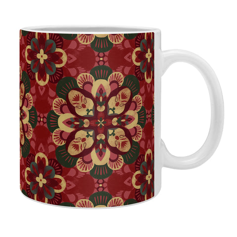 Pimlada Phuapradit Floral baubles in red Coffee Mug