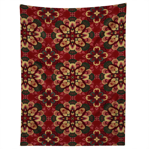 Pimlada Phuapradit Floral baubles in red Tapestry