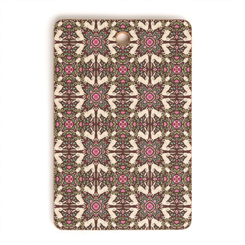 Pimlada Phuapradit Floral Bunny Tile Cutting Board Rectangle