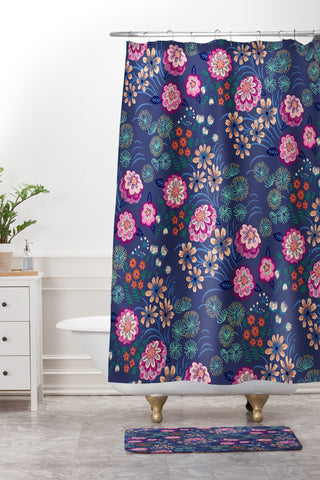 Pimlada Phuapradit Floral Gems Shower Curtain And Mat