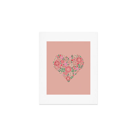 Pimlada Phuapradit Floral Heart Pink Art Print