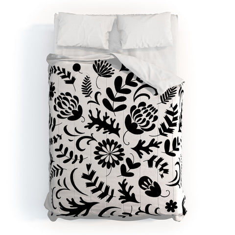 Pimlada Phuapradit Floral silhouette Comforter