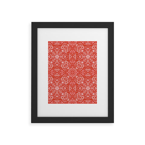 Pimlada Phuapradit Forest maze in red Framed Art Print