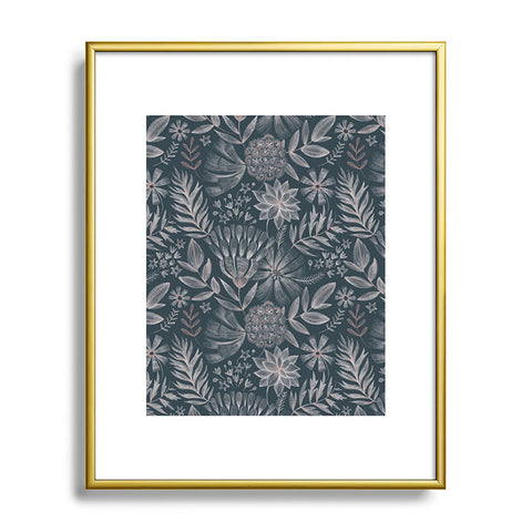 Pimlada Phuapradit Frost Flower Metal Framed Art Print