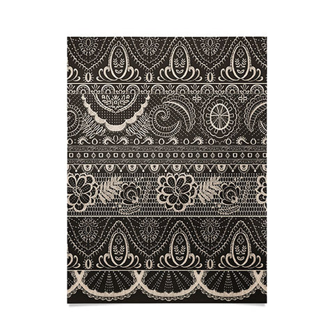 Pimlada Phuapradit Lace drawing charcoal and cream Poster