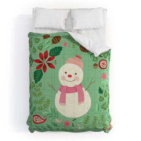 Pimlada Phuapradit Mint Snowman Comforter